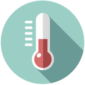 Thermostat control icon
